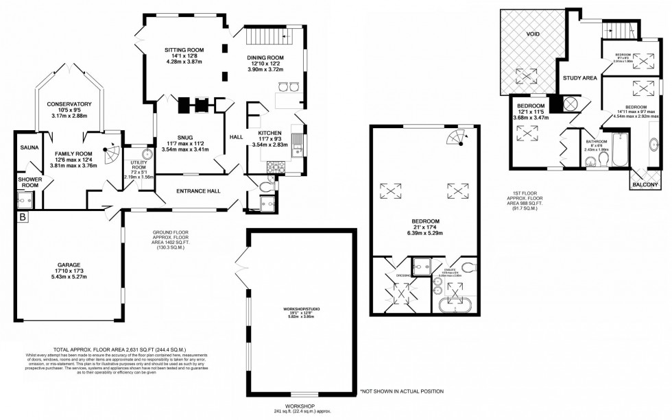 Floorplan for Fulshaw Avenue, Wilmslow, SK9